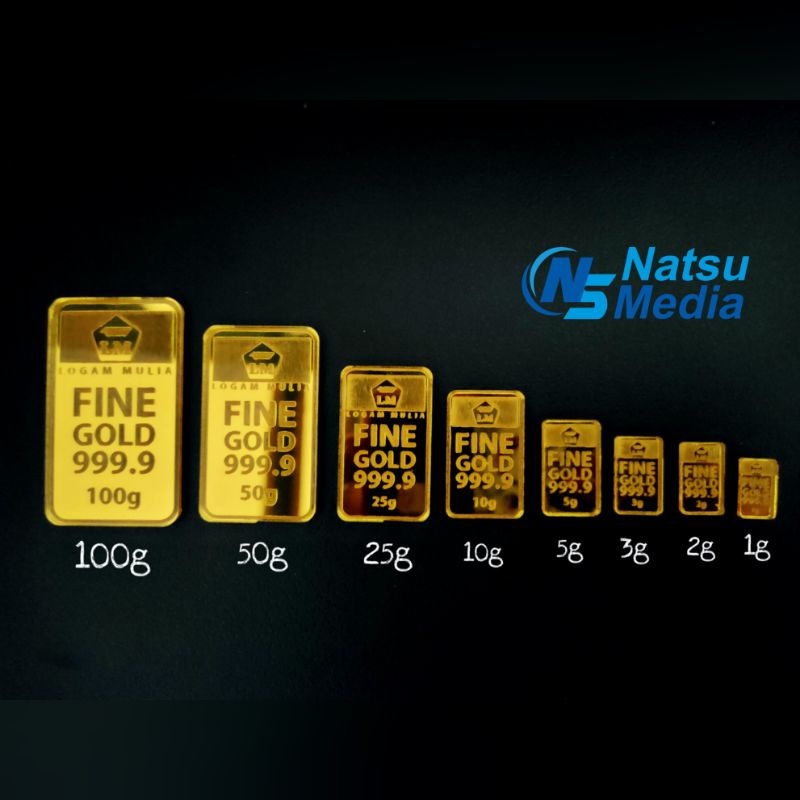 Replika Logam Mulia ANTAM, Emas Akrilik.