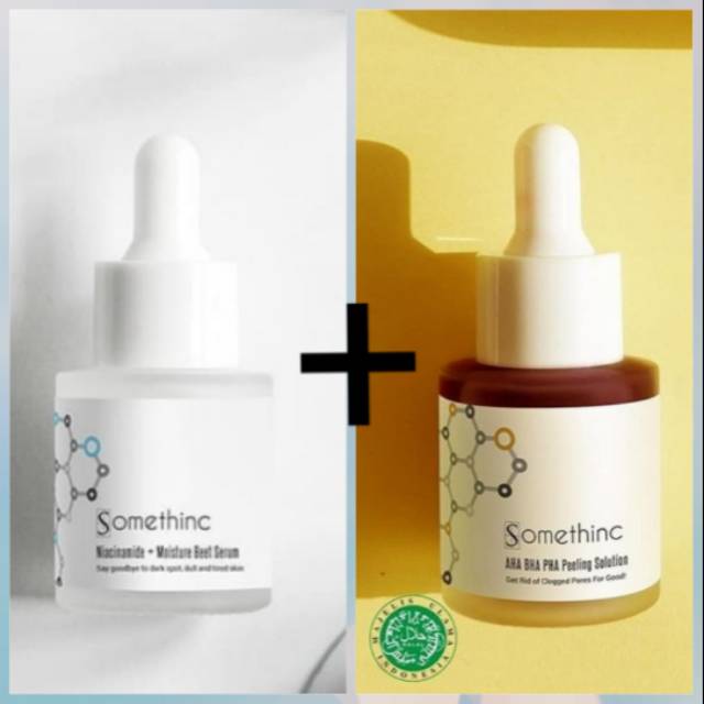 [BPOM &amp; SEALED] SOMETHINC NIACINAMIDE MOISTURE BEET SERUM + AHA BHA PHA PEELING SOLUTION