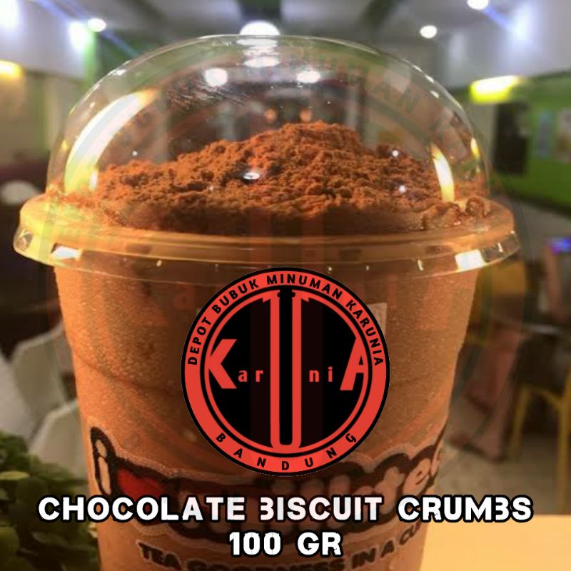 Topping Chocolate Biscuit Crumbs Crumble 100 Gram / Remahan Biskuit Rasa Coklat untuk Topping