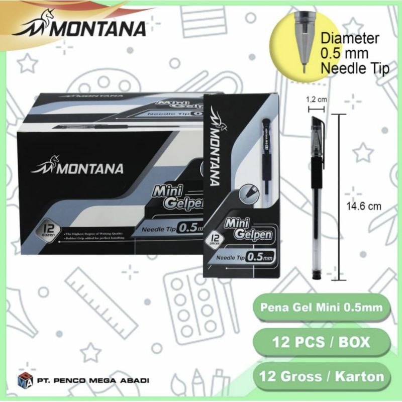 

Gel Pen Pulpen gel mini MG Montana 0.5 mm 1 Box 12 Pcs