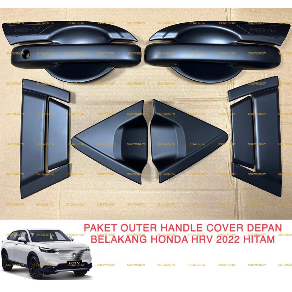 Paket Outer Handle Depan Belakang Cover Honda HRV 2022 UP Hitam Chrome