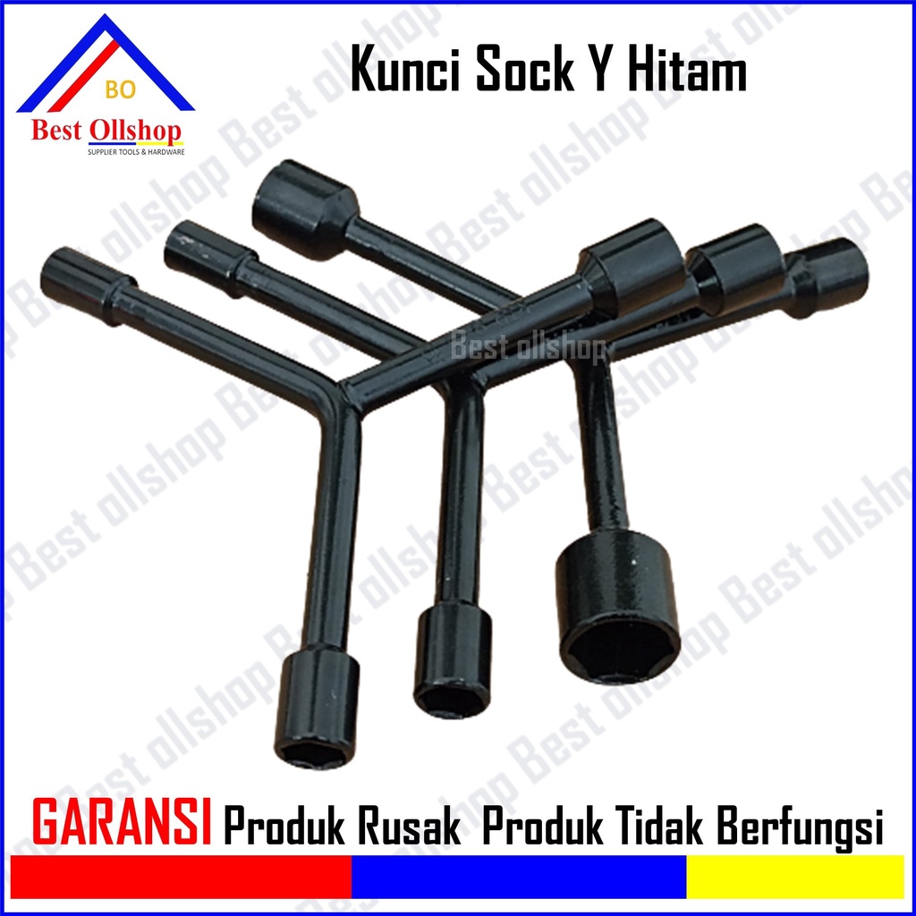 Kunci Sock Y Hitam Kunci Sok Y Hitam Harga Satuan Termurah Berkualitas / KTP Kunci Y 8 10 12 14 17