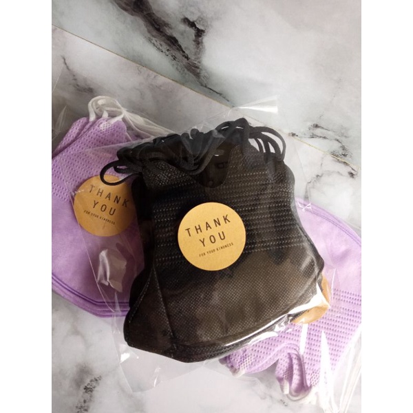 Masker Duckbill garis sensi 50pcs / 1 Box Hitam Putih Termurah Alkindo, C Care, Careion, dll Medis