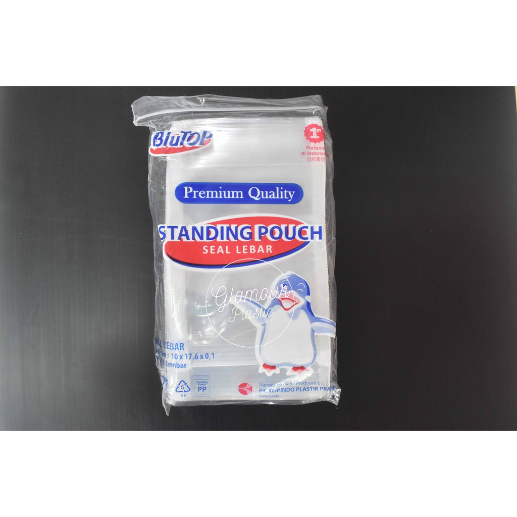 Standing Pouch Double Sealer Ukuran 10x17,6 cm dan 9x15 cm (1 Pack isi 50 pcs/lembar)/Kemasan Plasti