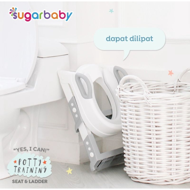 SUGAR BABY POTTY TRAINING SEAT LADDER / SUGAR BABY SEAT TOILET RING CLOSET HANDLE