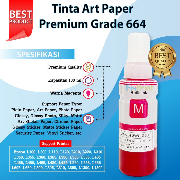 Tinta Art Paper Epsn Ink Grade A Korea L1110 L1210 L1250 L1256 L3100 L3101 L3110 L3210 L3116 L3150 L3156 L3250 L3256 L5190 L5290 L5296 L6160 L6260 L6270 L6290 L6460 L6490 L6550 L6580 L6170 L6190 L14150 L15150 L15160 L15180 L4150 L4160 L4260 L4266