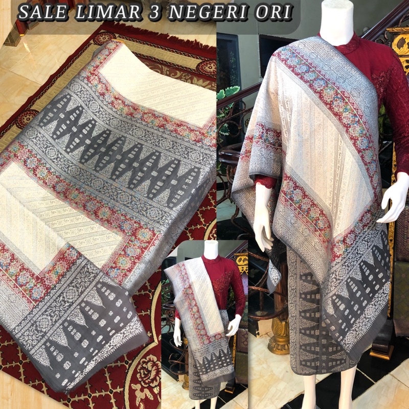 Diskon Songket Limar 3 Negeri ORI /songket tenun asli palembang /ilham songket palembang