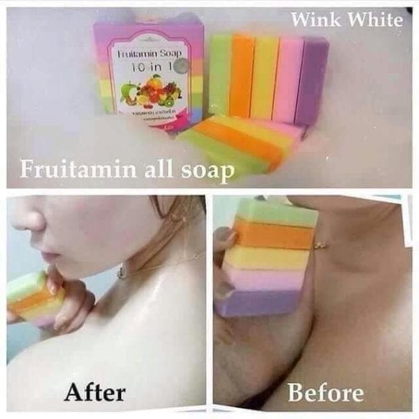 Sabun Pemutih varian buah - Fruitamin Soap 10 in 1