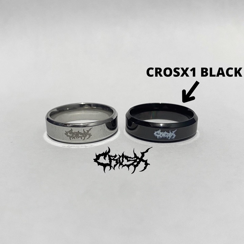 CROSX1 RING / BLACK RING / SILVER RING / CINCIN HITAM SILVER POLOS / COUPLE RING CINCIN COUPLE KOREAN STYLE RING CINCIN STYLE KOREA CINCIN AESTHETIC RING CINCIN TITANIUM CINCIN STAINLESS STEEL CINCIN PRIA CINCIN WANITA HIPHOP PUNK RETROVINTAGE METAL RING