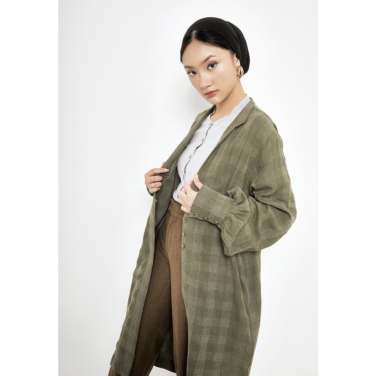 Ola Tartan Outer - Olive Green