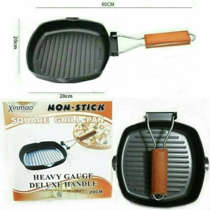 Panci Panggang Lipat Square Grill Pan Foldable Kualitas Teratas Grosir