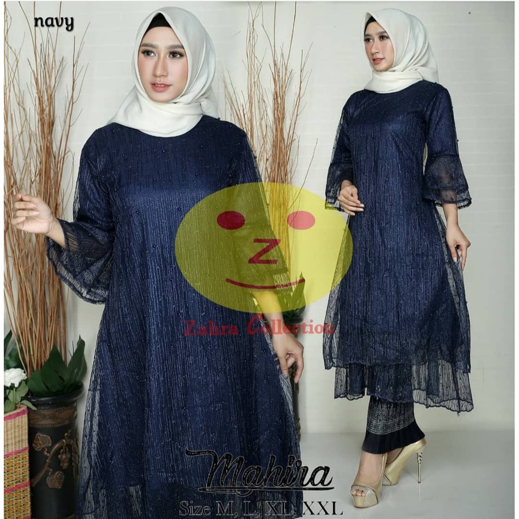 SET TUNIK MUTIARA GLITER MAHIRA