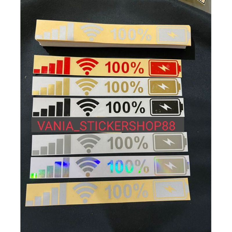 Sticker viral sinyal wifi batrai sticker motor & mobil