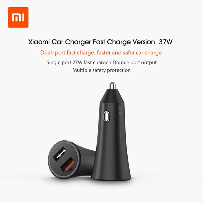 Xiaomi Fast Charger Car Casan Mobil Version 2 Port 37W - CC06ZM