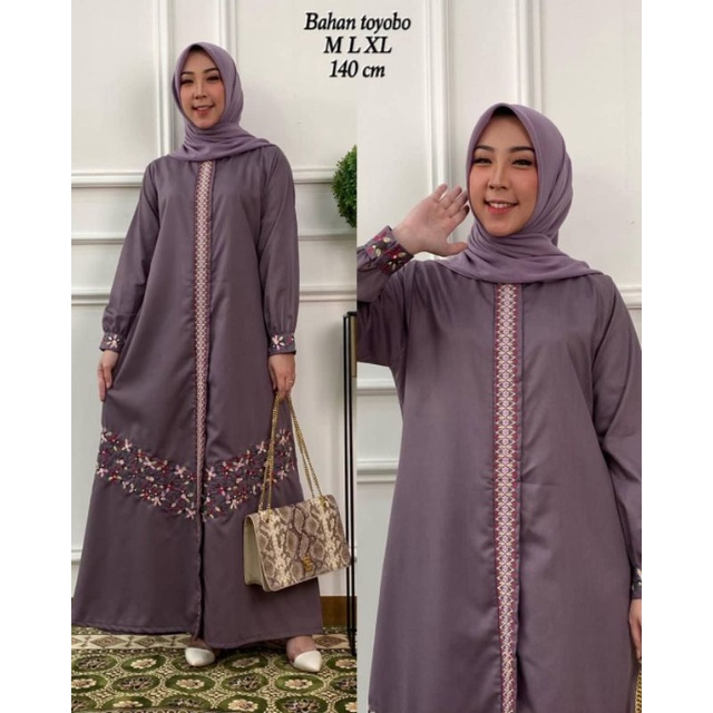 Gamis Dress Tuyobo Bordir/Katun/Casual 4