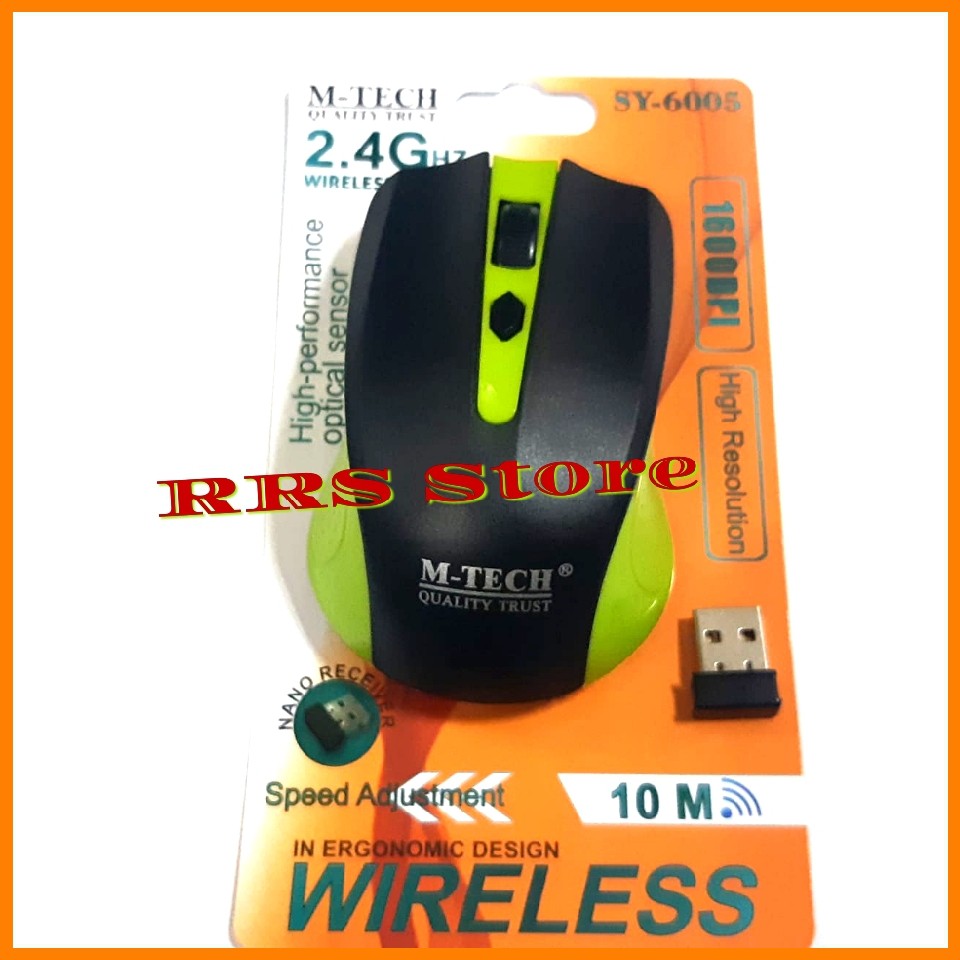 M-Tech sy 6005 Mouse wireless HIJAU DAUN