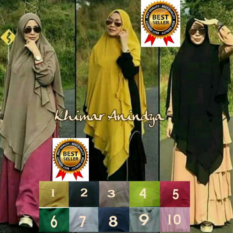 sansanhijab Hijab Anindya Syar’i Jumbo – Hijab Panjang dengan Bahan Lembut dan Adem