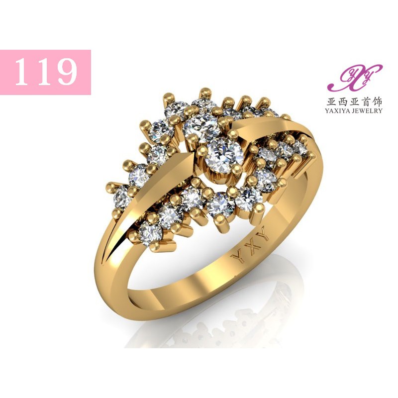 

Cincin Emas Fashion Permata Zircon Perhiasan Lapis Emas 18K Yaxiya Jewelry 119