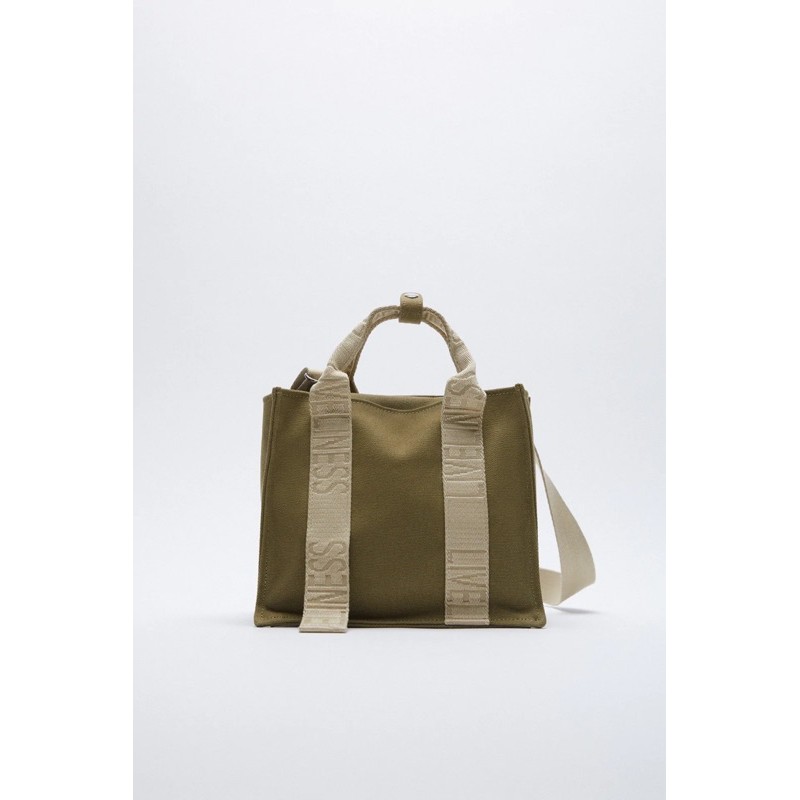 ZARA MINI CANVAS TOTE BAG