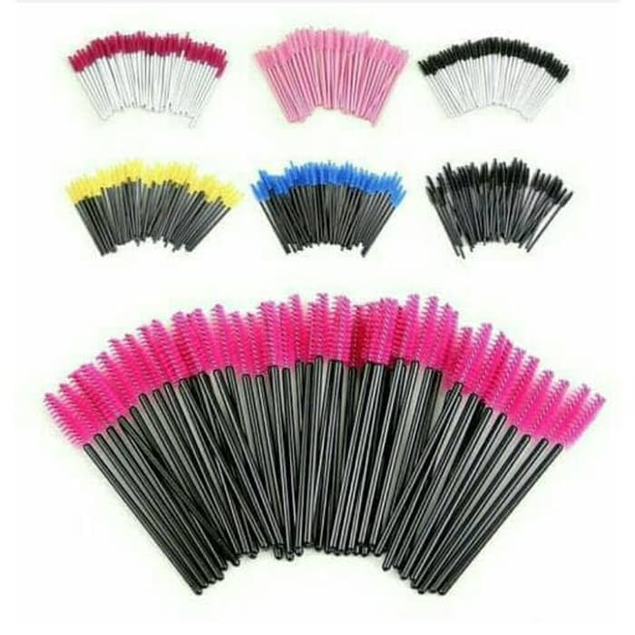 Eyelash Brush Mascara Wand Sisir Bulu Mata Extension warna random