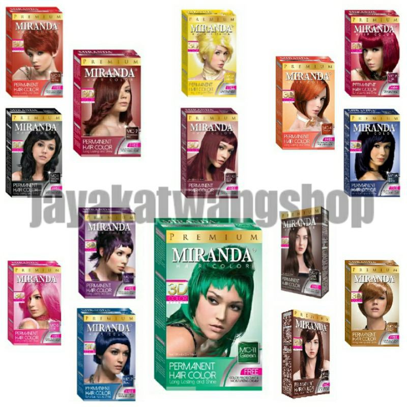 MIRANDA Semir Permanent Hair Color 30ML / Semir Rambut / Cat Rambut