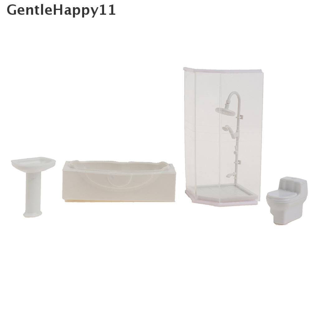 Gentlehappy Mainan Miniatur Bathtub / Wastafel / Toilet / Shower Kamar Mandi Skala 1: 25 Untuk Aksesoris Rumah Boneka