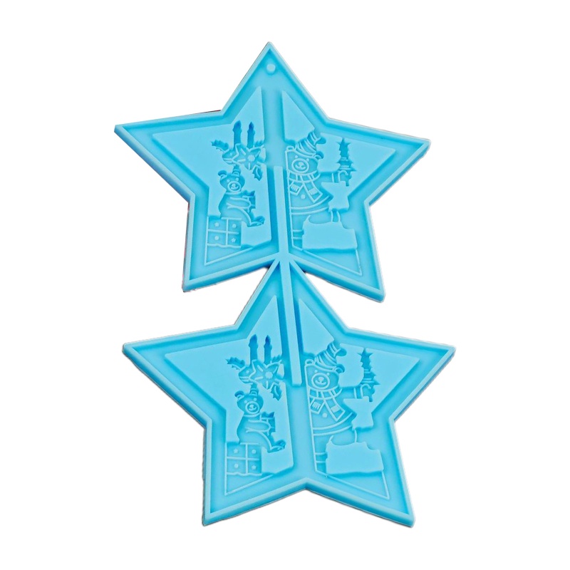 Siy Cetakan Gantung Bentuk Bintang / Snowflake / Lonceng Untuk Dekorasi Natal Diy