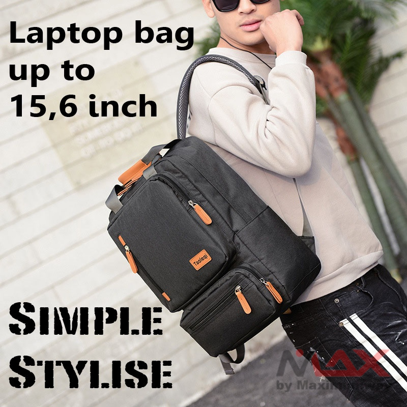 TAOLEQI Tas Ransel Laptop Import Bahan Oxford Tas Kerja Anti Air Dokumen Aman Executive muda Korea Model Casual Backpack Premium bagus Tas pria wanita unisex Fashion gaya kantoran kuliah tas bawa laptop komputer notebook premium kualitas bagus