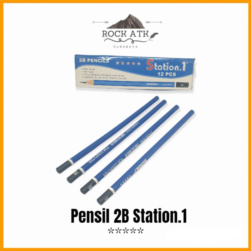 

STATION1 PENSIL 2B KAYU BIRU (1PCS) - PENSIL 2B KAYU BAGUS MURAH BERKUALITAS