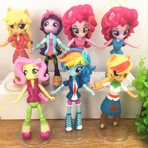 MY LITTLE PONY EQUESTRIA GIRLS ACTION FIGURE SET 7PCS