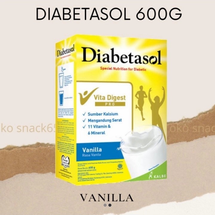 

DIABETASOL 600 Gram Rasa COKLAT VANILLA / Susu Diabetasol 600 Gram