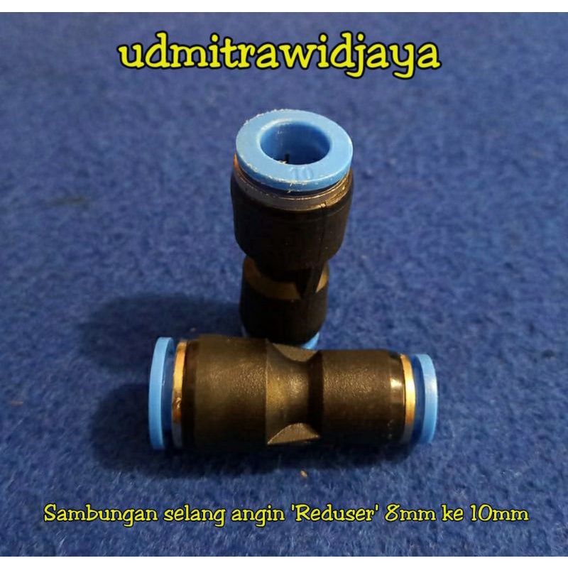 Fitting Reducer - XPG8-6(8mmx6mm) - Lurus Sambungan Selang “XCPC” sambungan selang angin 4mm 6mm 8mm 10mm 12mm reduser selang klakson telolet neple angin over selang selang pu angin hight pressure fitting phneumatic reduser 4mm ke 6mm spg 8-12 xpg xcpg