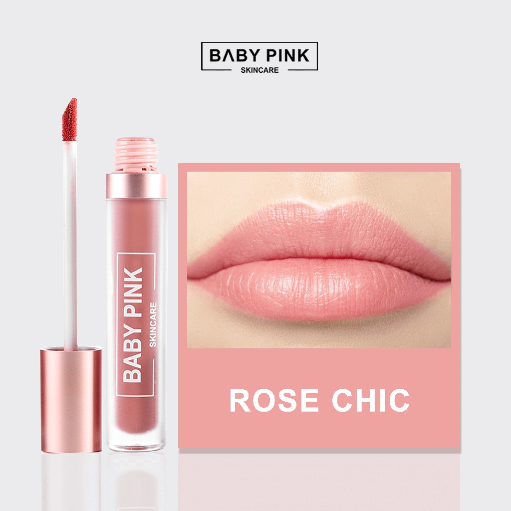 Baby Lip Nude Love &amp; Rose Chic Lipstik Baby Pink Skincare Aman Halal Original BPOM