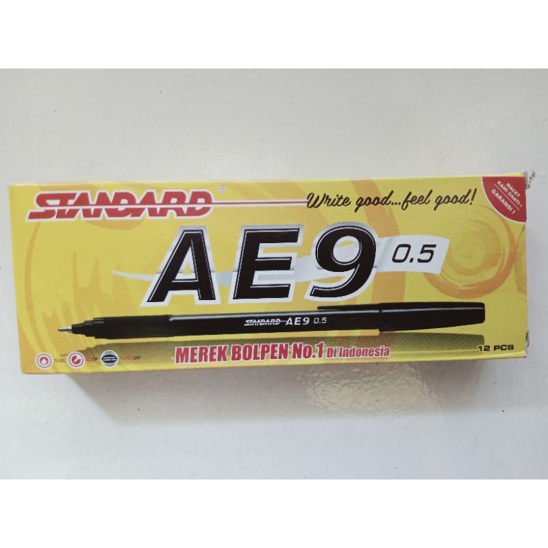 

pulpen standard ae9 hitam (12 pcs)