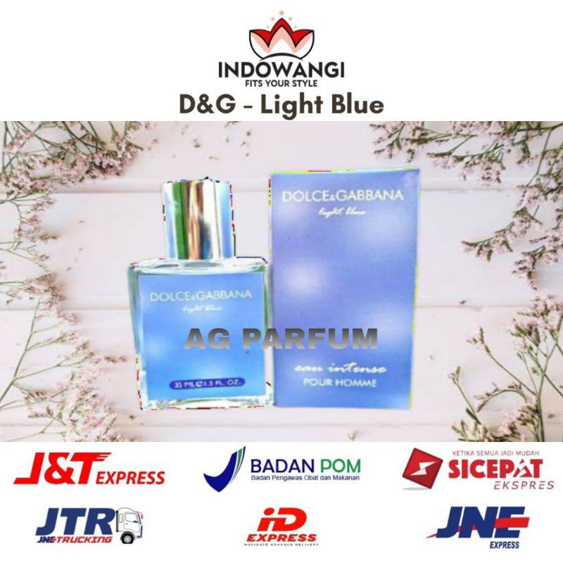Parfum D&G DOLCE & GABBANA Light Blue parfum branded free pouch 35ML Parfum Pria wanita original