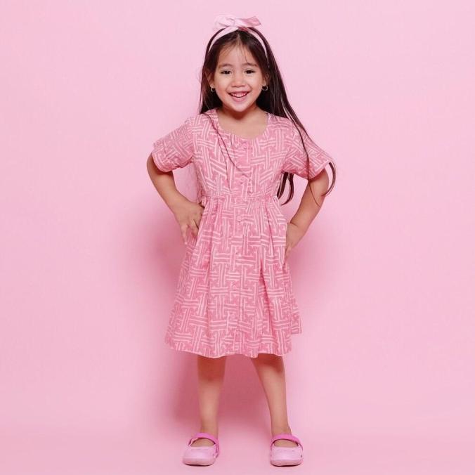 Keneshkids seri cinde dress batik anak perempuan 6 bulan-12 tahun