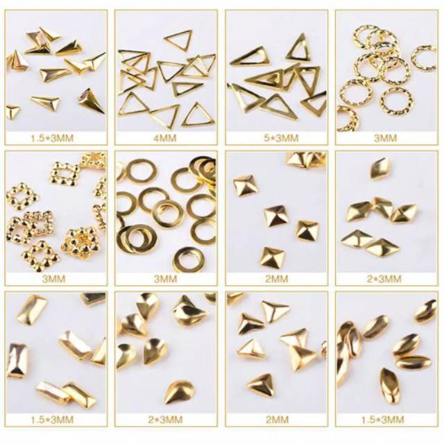 12 set Nail Art decoration / Nail Sequins