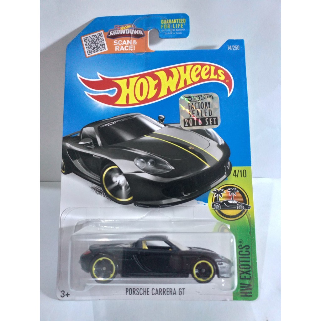 HOT WHEELS FACTORY SEALED 2016 PORSCHE CARRERA GT HITAM