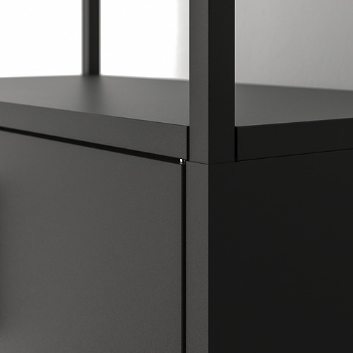 TROTTEN Kabinet berpintu, antrasit, 70x110 cm