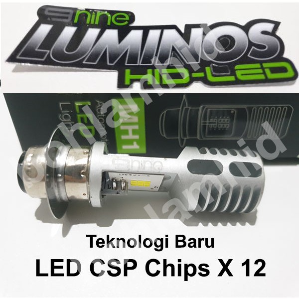 Lampu Motor LED Luminos New Supra Fit, Supra X Helm In, Supra X 125 CW H6 M5 T19 Putih 15W-1