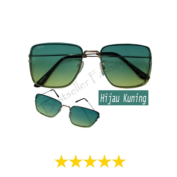 Kacamata Unisex Fashion Untuk Wanita Dan Pria Gaya Santai Anti UV Korean Import Kacamata Hitam Frame Aviator Sunglasses Korean Style NOCASE