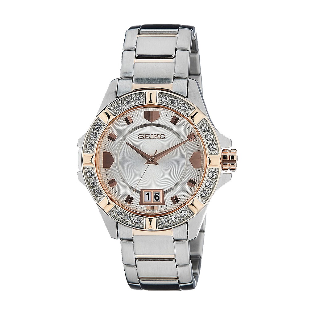 Jam Tangan Wanita Seiko Original GaransiResmi SUR804P1 SUR804 Strap Stainless Steel Silver  RoseGold