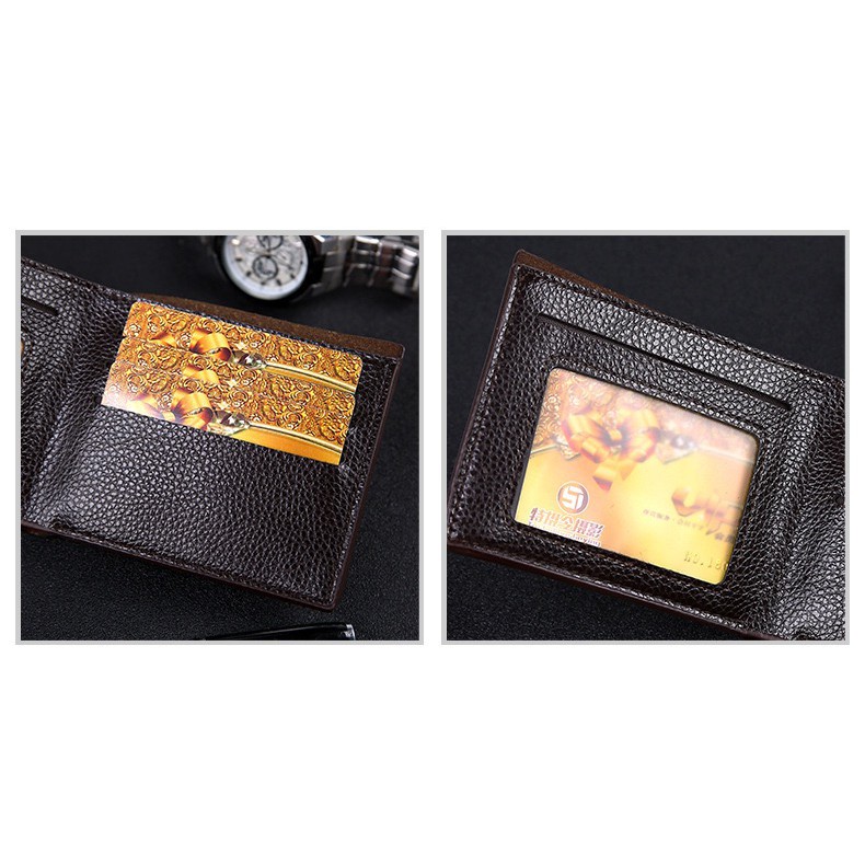 Dompet Kulit Sintetis Bifold Pria