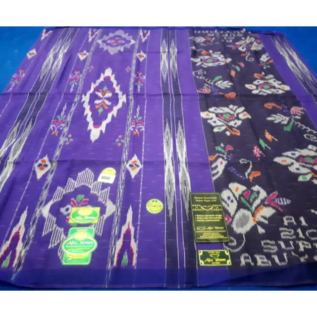 Sarung abu yaman fuul sutra ungu