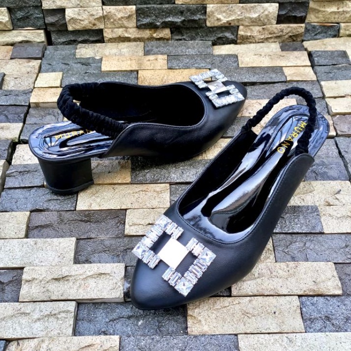 Murano Amanda Black Special Edition Sepatu Big Size Jumbo 41-46