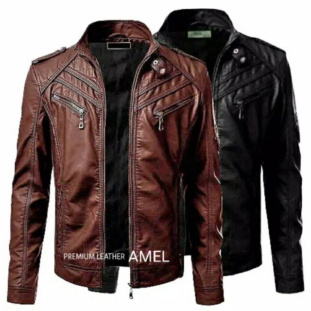 JAKET KULIT KARLIT SINTETIS /JAKET BOY COCOK BUAT BERKENDARA MOTOR