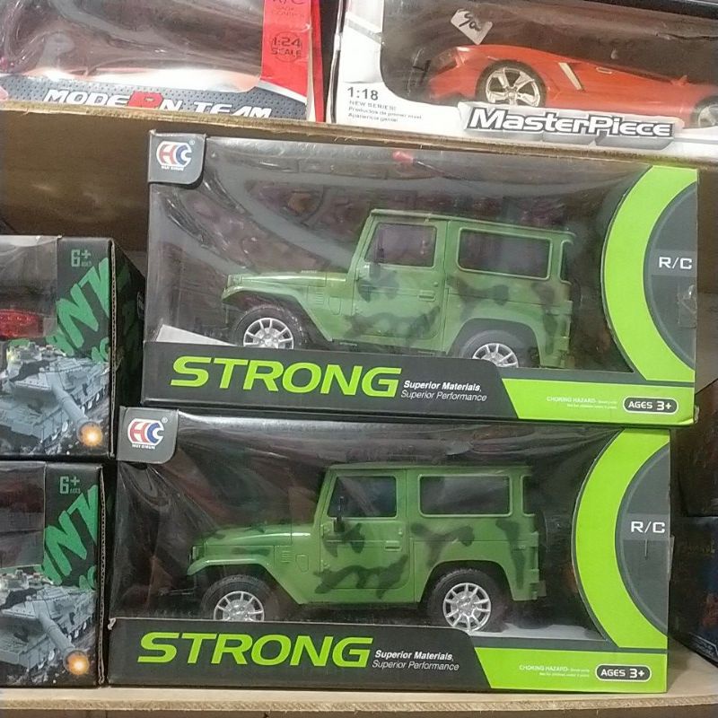 mobil remot jeep TNI besar