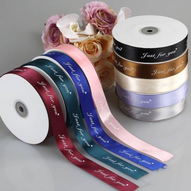 

Pita Satin Just For You 2,5cm Pita Parcel Gift Hampers Pita Ribbon 25 mm DIY Craft Satin Tape Card Wrap flower Bouquet Dekorasi Kado