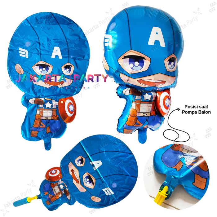 Balon Foil Captain Amerika #2 / Balon Karakter Captain Amerika