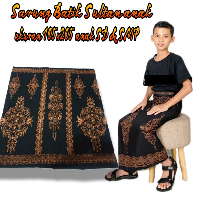SARUNG BATIK ANAK KE REMAJA  MOTIF WAYANG GUS AZMI SARUNG ANAK REMAJA